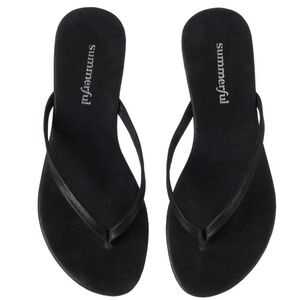 Summerful Metallic Thong Flip Flops